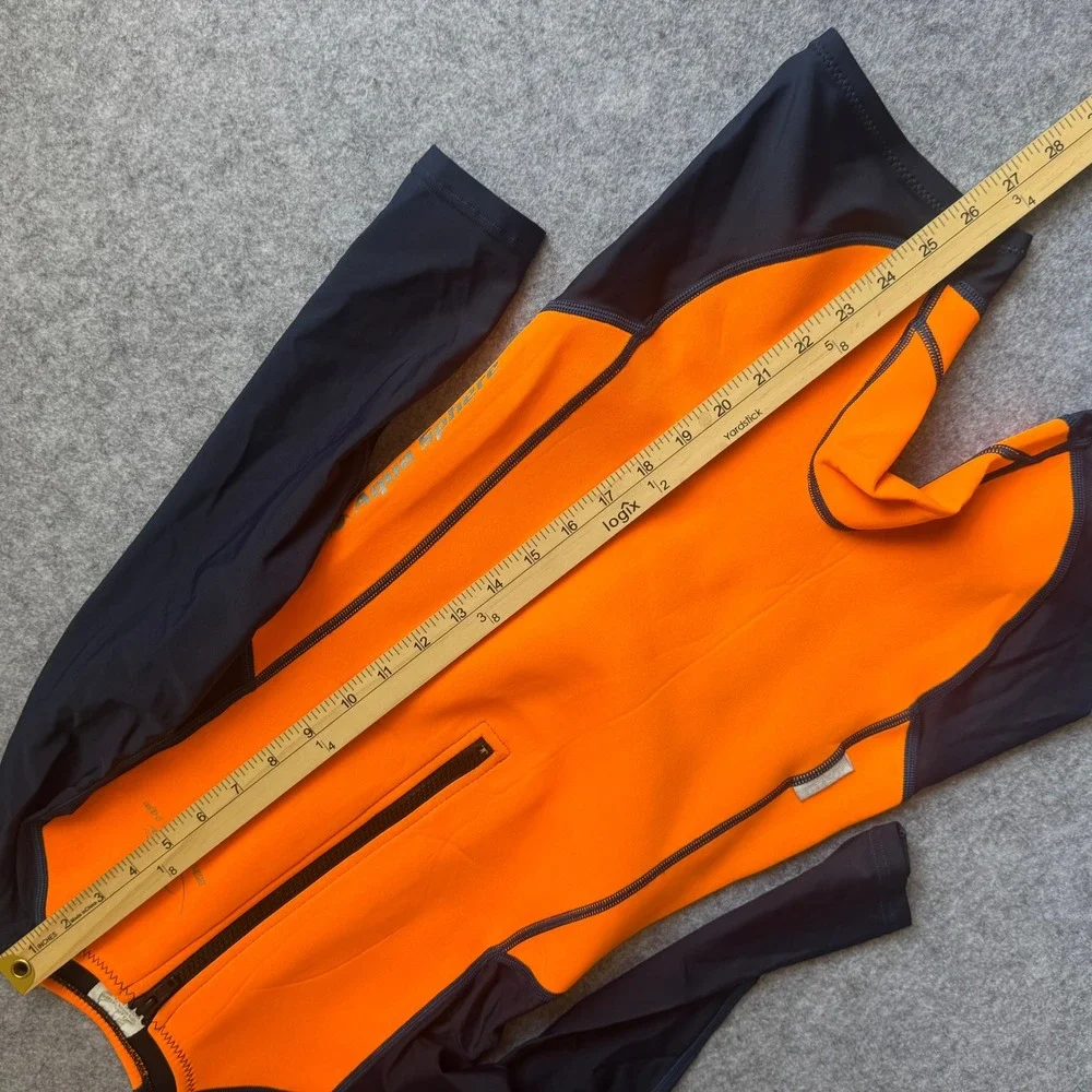 Aqua Sphere Stingray HP Youth Wetsuit 10 Orange Black Thermal Guard UPF 50+ Zip